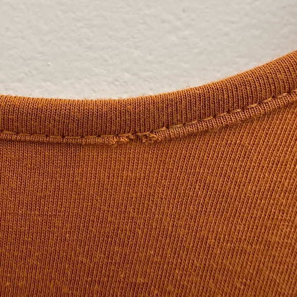 Twik mustard yellow pleated midi skirt scoop neck dress 3/4 sleeves - Picture 3 of 5